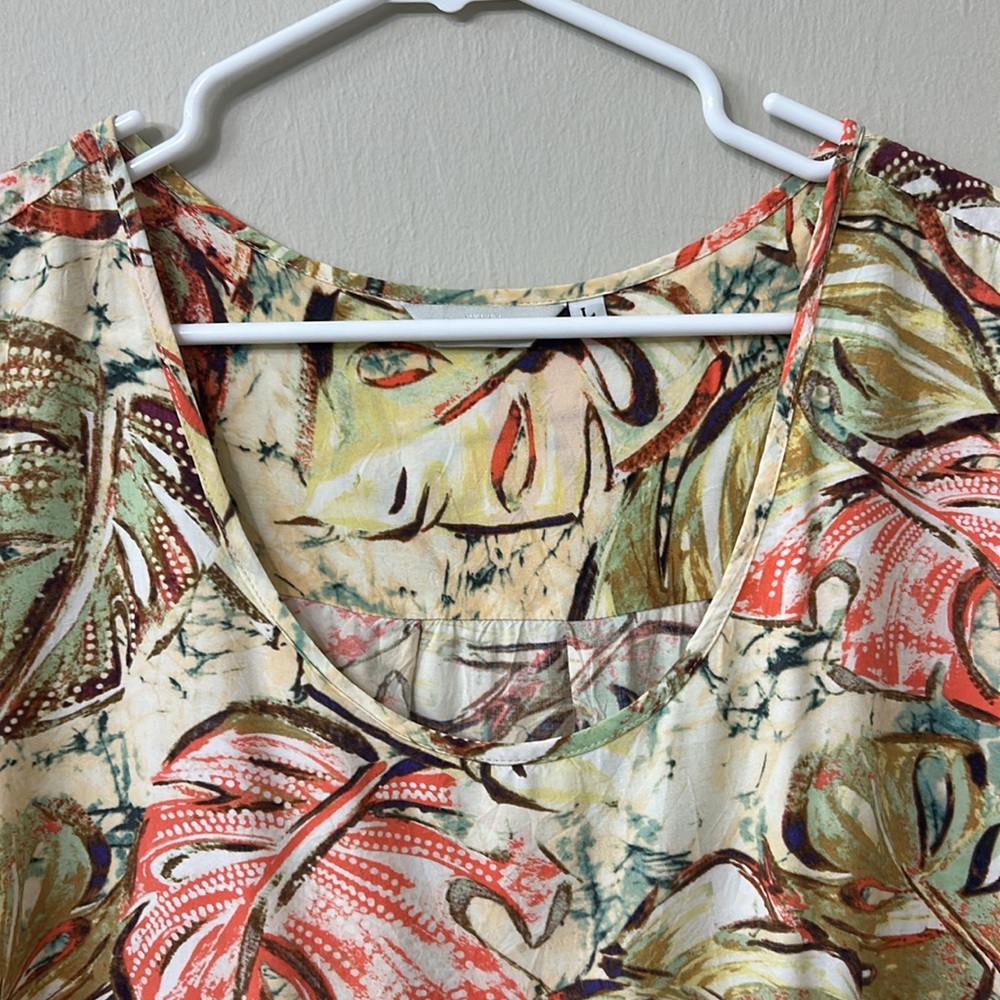 Jams World l Marble Fern Relaxed Blouse Sz L - Picture 3 of 8